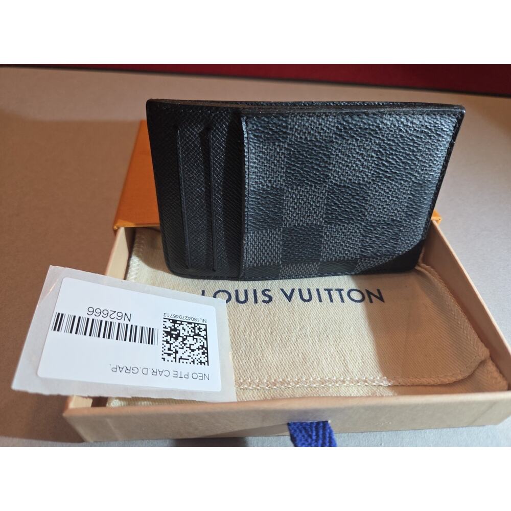Louis Vuitton Damier Graphite Neo Porte Cartes Card Holder Wallet
